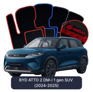 OMEVO Velours-Autofußmatten für BYD ATTO2 DM-i 1 gen SUV (2024-2025)