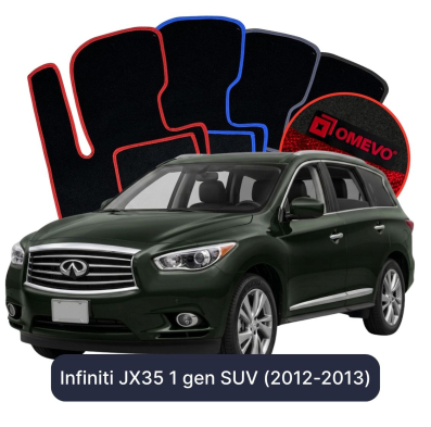 Velours-Autofußmatten OMEVO für Infiniti JX35 1 gen SUV (2012-2013)