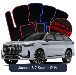 OMEVO Velours-Autofußmatten für Jaecoo 8 7-osobowy 1 gen SUV (2025-2026)