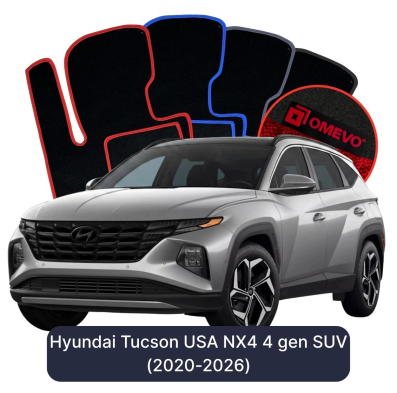Velours-Autofußmatten OMEVO für Hyundai Tucson USA NX4 4 gen SUV (2021-2025)