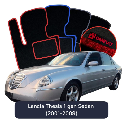 Velours-Autofußmatten OMEVO für Lancia Thesis 1 gen Limousine (2001-2009)