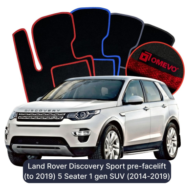 Velours-Autofußmatten OMEVO für Land Rover Discovery Sport Vorfacelift (bis 2019) 5-Sitzer 1 gen SUV (2014-2019)