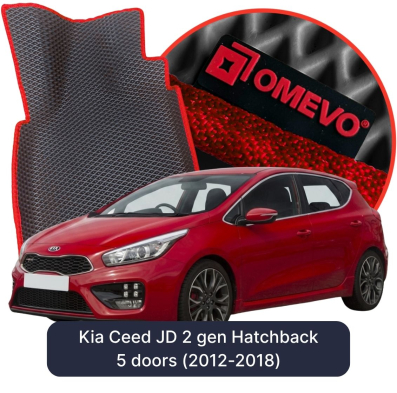 EVA Autoteppiche OMEVO für Kia Ceed JD 2 gen Kompakt 5 Türer (2012-2018)