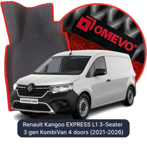 OMEVO 5D Pro EVA Fußmatten für Renault Kangoo EXPRESS L2 3-Sitzer 3 gen Kombi/Van 4 Türer (2021-2026)