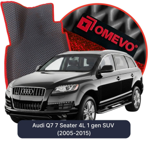 OMEVO 5D Pro EVA Fußmatten für Audi Q7 7-Sitzer 4L 1 gen SUV (2005-2015)