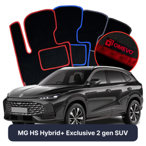 OMEVO Velours-Autofußmatten für MG HS Hybrid+ Exclusive 2 gen SUV (2024-2025)