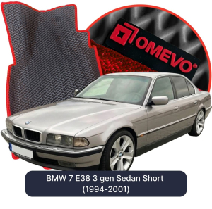 OMEVO 5D Pro EVA Fußmatten für BMW 7 E38 3 gen Limousine Short (1994-2001)