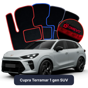 OMEVO Velours-Autofußmatten für Cupra Terramar 1 gen SUV (2024-2025)