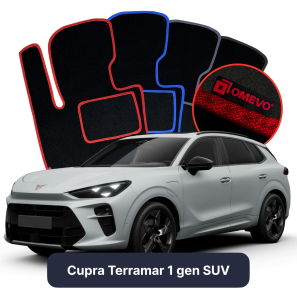 Velours-Autofußmatten OMEVO für Cupra Terramar 1 gen SUV (2024-2025)