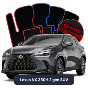 OMEVO Velours-Autofußmatten für Lexus NX 350H 2 gen SUV (2021-2024)