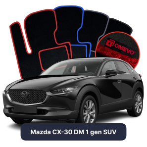 Velours-Autofußmatten OMEVO für Mazda CX-30 DM 1 gen SUV (2019-2025)