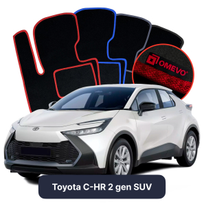 Velours-Autofußmatten OMEVO für Toyota C-HR 2 gen SUV (2023-2025)