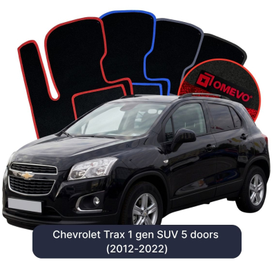 Velours-Autofußmatten OMEVO für Chevrolet Trax 1 gen SUV 5 Türer (2012-2022)