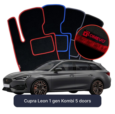 Velours-Autofußmatten OMEVO für Cupra Leon 1 gen Kombi 5-Türer (2020–2025)