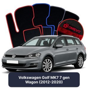 Velours-Autofußmatten OMEVO für Volkswagen Golf MK7 7 gen Kombi (2012-2020)