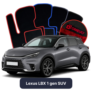 OMEVO Velours-Autofußmatten für Lexus LBX 1 gen SUV (2023-2025)