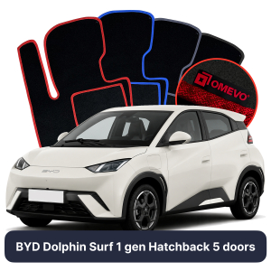 OMEVO Velours-Autofußmatten für BYD Dolphin Surf 1 gen SUV (2021-2025)