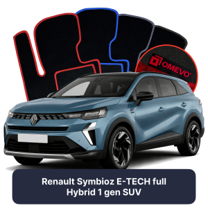 OMEVO Velours-Autofußmatten für Renault Symbioz E-TECH full Hybrid 1 gen SUV (2024-2025)
