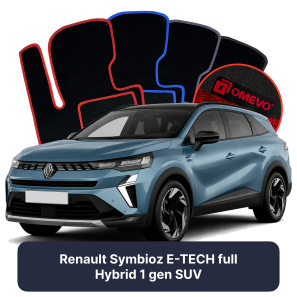 Velours-Autofußmatten OMEVO für Renault Symbioz E-TECH full Hybrid 1 gen SUV (2024-2025)