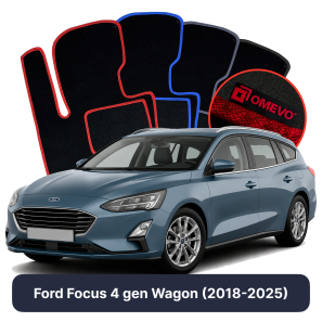 Velours-Autofußmatten OMEVO für Ford Focus 4 gen Kombi (2018-2025)
