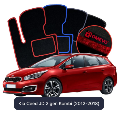 Velours-Autofußmatten OMEVO für Kia Ceed JD 2 gen Kombi (2012-2018)