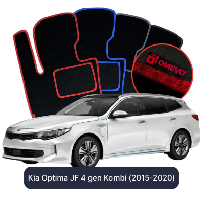 Velours-Autofußmatten OMEVO für Kia Optima JF 4 gen Kombi (2015-2020)