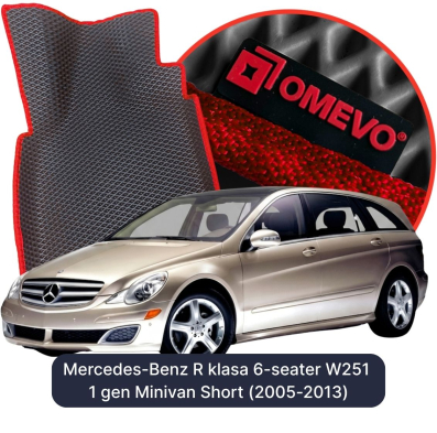 EVA Autoteppiche OMEVO für Mercedes-Benz R-Klasse 6-Sitzer W251 1. Generation Minivan Short (2005-2013)