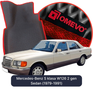 OMEVO 5D Pro EVA Fußmatten für Mercedes-Benz S-Klasse W126 2. Generation Limousine (1979-1991)
