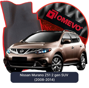 OMEVO 5D Pro EVA Fußmatten für Nissan Murano Z51 2. Generation SUV (2008-2014)
