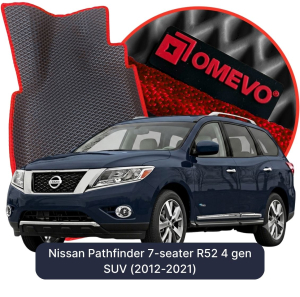 OMEVO 5D Pro EVA Fußmatten für Nissan Pathfinder 7-Sitzer R52 4. Generation SUV (2012-2021)