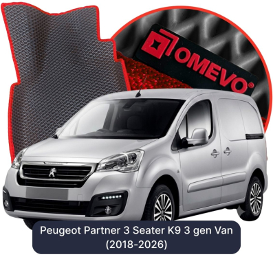 EVA Autoteppiche OMEVO für Peugeot Partner 3-Sitzer K9 3. gen Furgon (2018-2026)