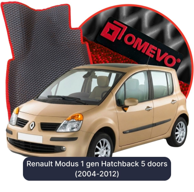 EVA Autoteppiche OMEVO für Renault Modus 1 gen Kompakt 5 Türer (2004-2012)