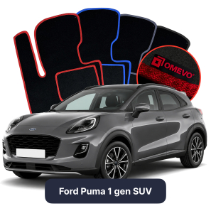 Velours-Autofußmatten OMEVO für Ford Puma 1 gen SUV (2019-2025)