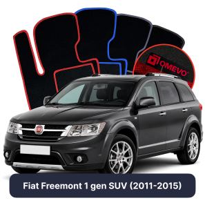 Velours-Autofußmatten OMEVO für Fiat Freemont 1 gen SUV (2011-2015)