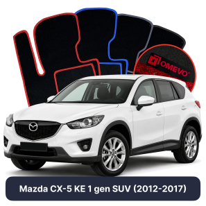 Velours-Autofußmatten OMEVO für Mazda CX-5 KE 1 gen SUV (2012-2017)