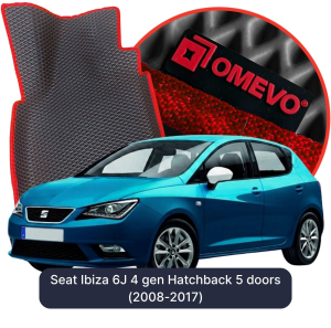 OMEVO 5D Pro EVA Fußmatten für Seat Ibiza 6J 4 gen Kompakt 5 Türer (2008-2017)
