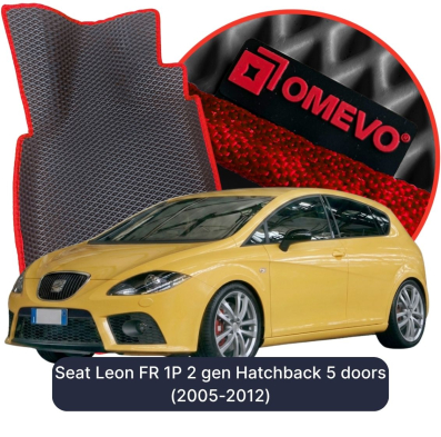 EVA Autoteppiche OMEVO für Seat Leon FR 1P 2 gen Kompakt 5 Türer (2005-2012)