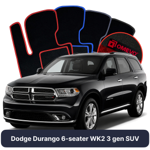 Velours-Autofußmatten OMEVO für Dodge Durango 6-Sitzer WK2 3 gen SUV (2010-2025)
