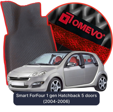 EVA Autoteppiche OMEVO für Smart ForFour 1 gen Kompakt 5 Türer (2004-2006)