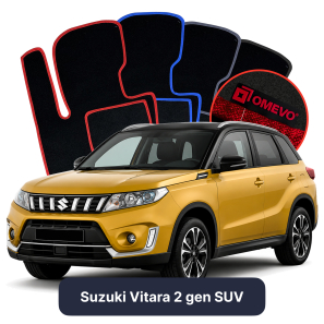 Velours-Autofußmatten OMEVO für Suzuki Vitara 2 gen SUV (2015-2025)