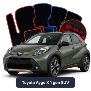 Velours-Autofußmatten OMEVO für Toyota Aygo X 1 gen SUV (2022-2025)