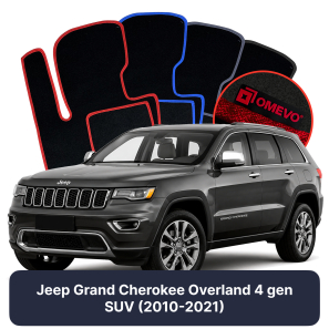 Velours-Autofußmatten OMEVO für Jeep Grand Cherokee Oveland  4 gen SUV (2010-2021)