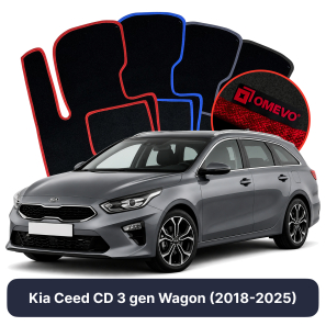 Velours-Autofußmatten OMEVO für Kia Ceed CD 3 gen Kombi (2018-2025)