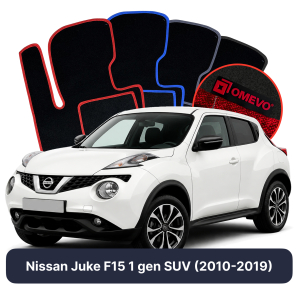 Velours-Autofußmatten OMEVO für Nissan Juke F15 1 gen SUV (2010-2019)