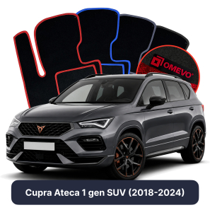 Velours-Autofußmatten OMEVO für Cupra Ateca 1 gen SUV (2018-2024)