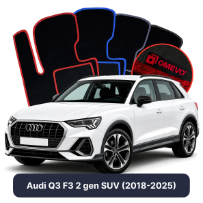 Velours-Autofußmatten OMEVO für Audi Q3 F3 2 gen SUV (2018-2025)