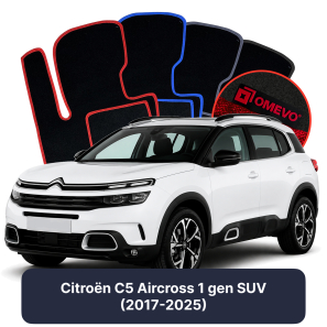 Velours-Autofußmatten OMEVO für Citroën C5 Aircross 1 gen SUV (2017-2025)