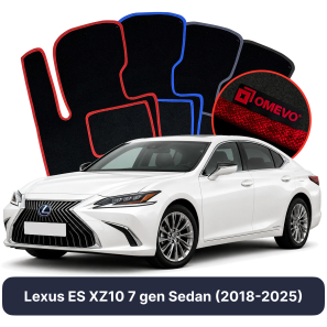 Velours-Autofußmatten OMEVO für Lexus ES XZ10 7 gen Limousine (2018-2025)