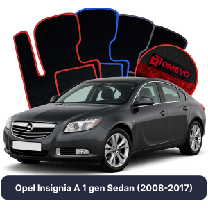 OMEVO Velours-Autofußmatten für Opel Insignia A 1 gen Limousine (2008-2017)