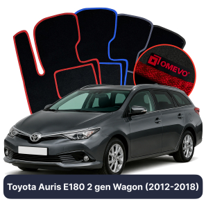 Velours-Autofußmatten OMEVO für Toyota Auris E180 2 gen Kombi (2012-2018)